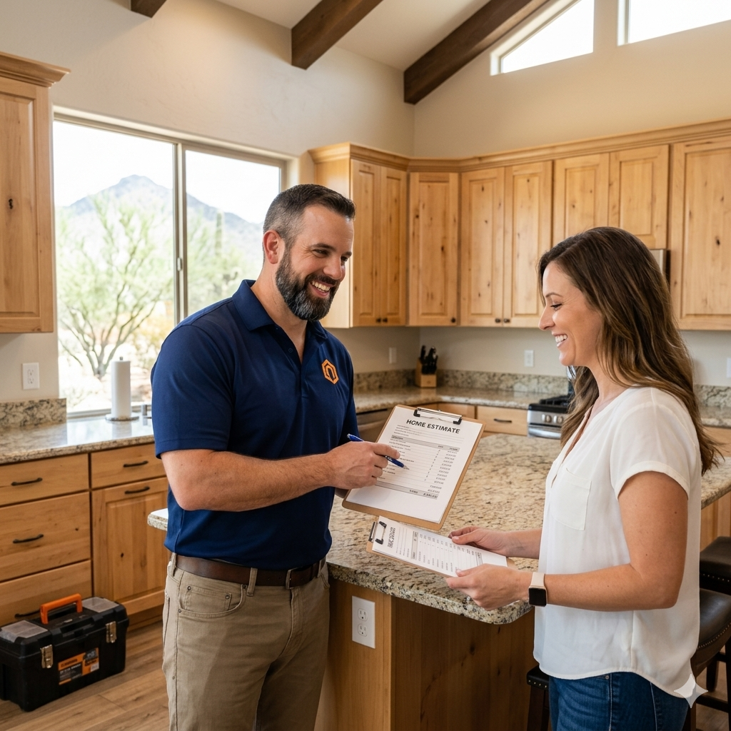 Arc Property Services — licensed handyman working on a residential project in Pinetop-Lakeside, AZ