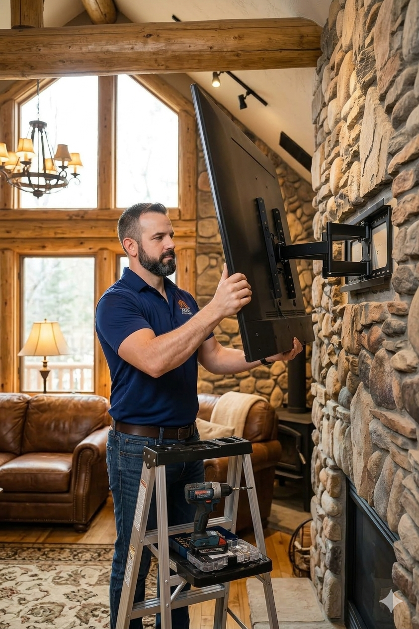 Professional TV mounting and cable concealment in Pinetop-Lakeside, AZ