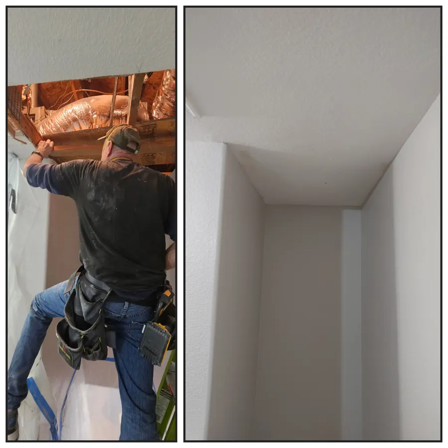 Attic access and drywall repair, White Mountains, AZ