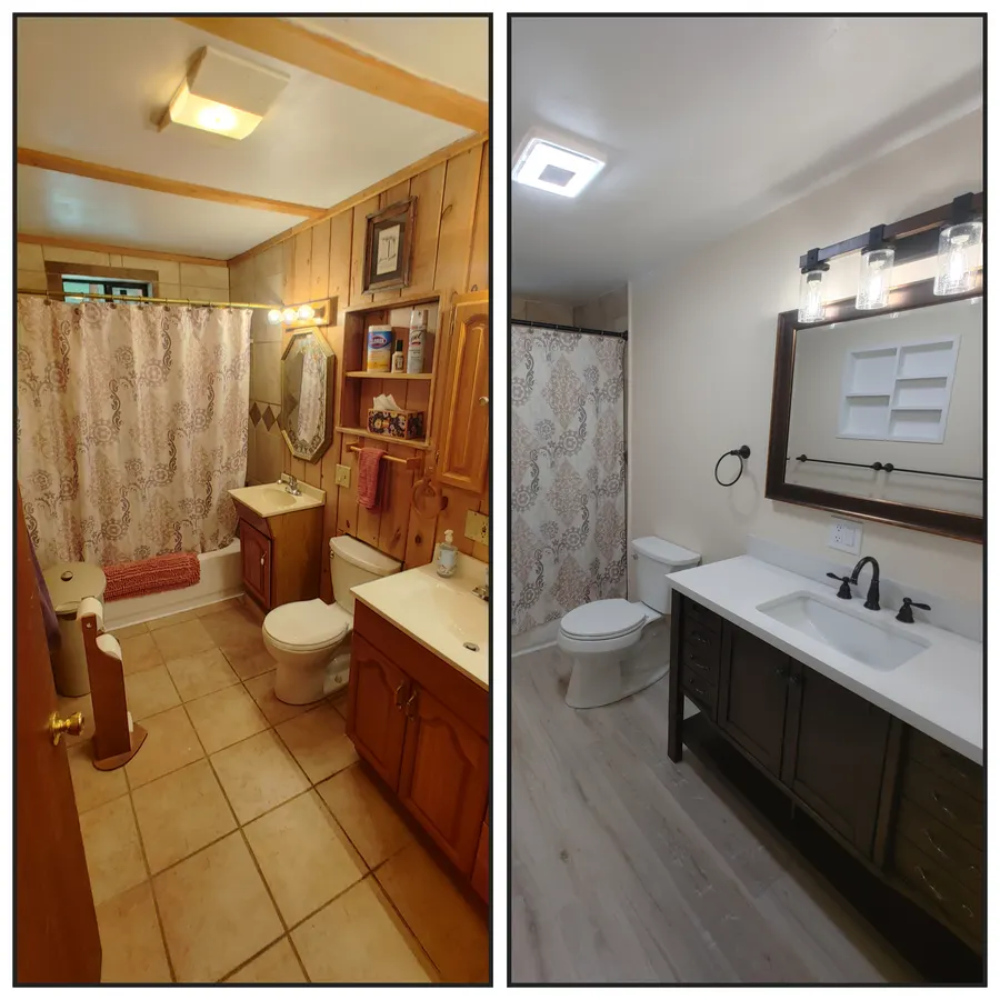 Bathroom remodel, vanity and shower, White Mountains, AZ