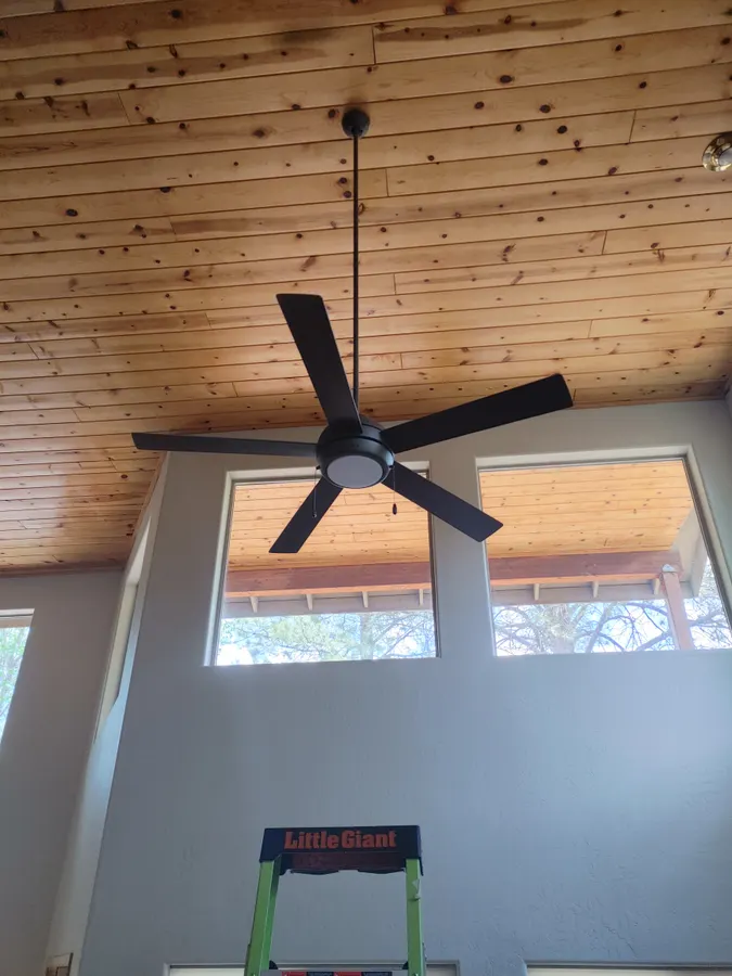 Ceiling fan install, White Mountains, AZ
