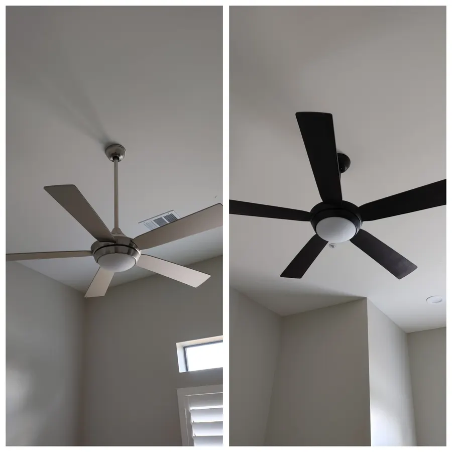 Ceiling fan swap, White Mountains, AZ