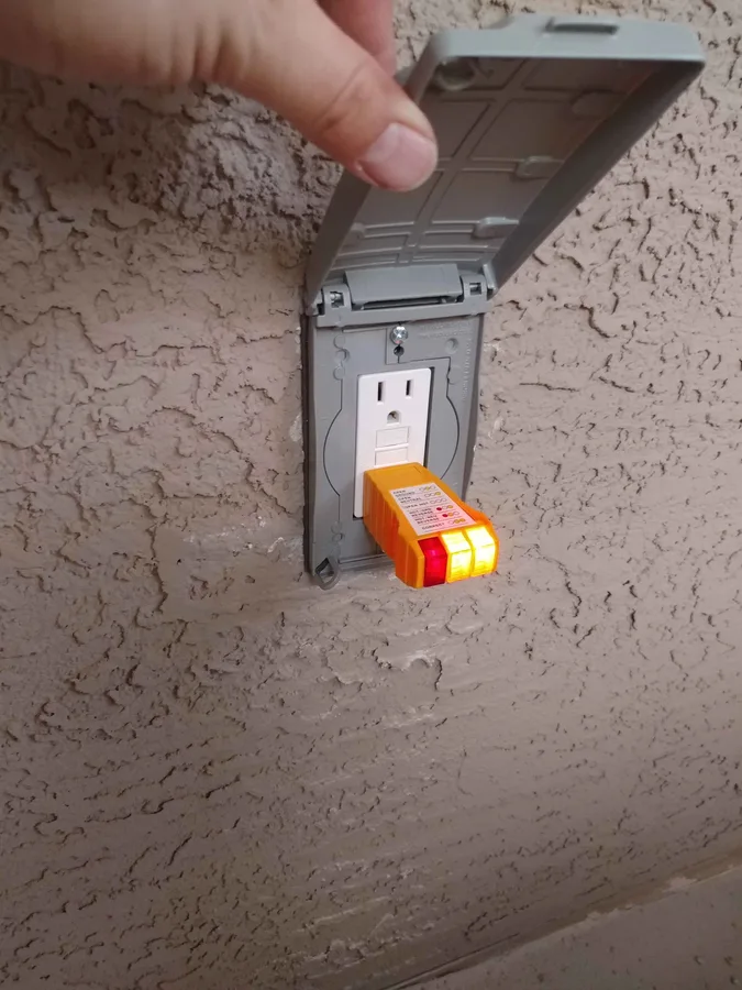 Exterior-rated GFCI outlet install, White Mountains, AZ