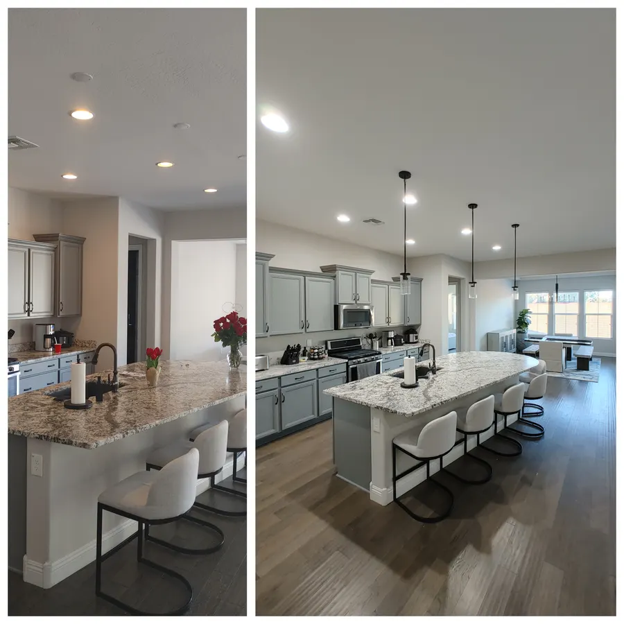 Kitchen island and seating, White Mountains, AZ