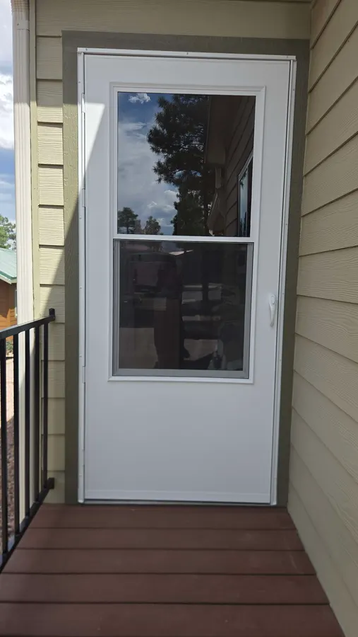 Security storm door install, White Mountains, AZ