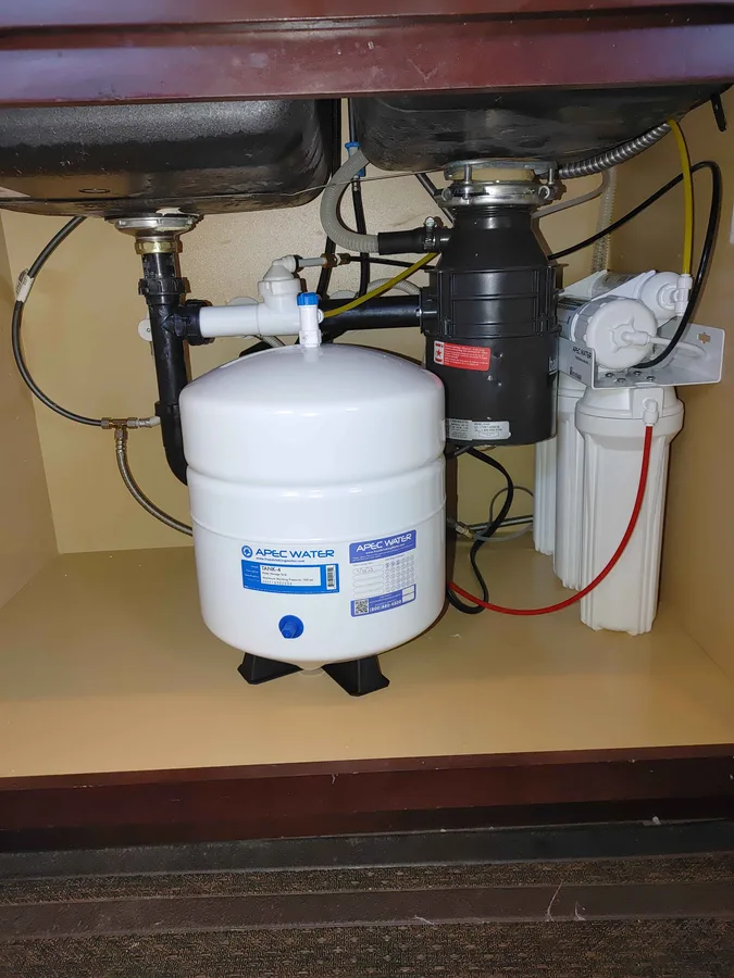 Under-sink reverse osmosis system install, White Mountains, AZ