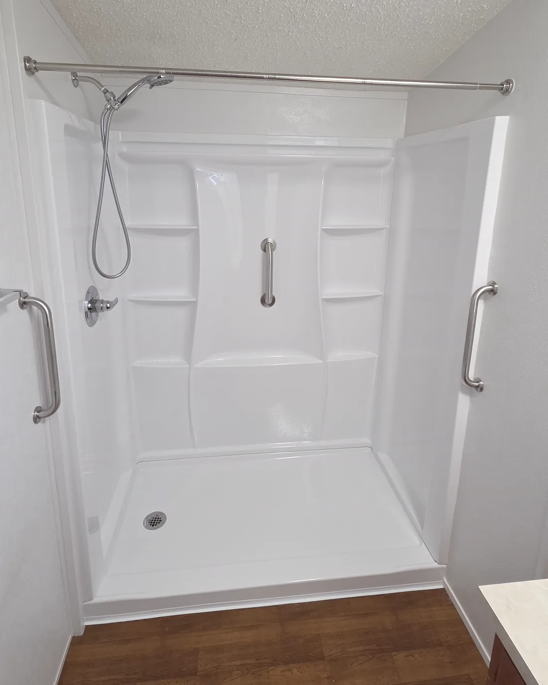 The finished shower from the Show Low job